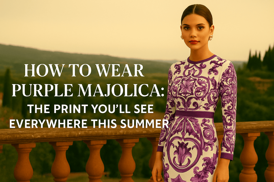 How to Wear Purple Majolica: The Print You’ll See Everywhere This Summer - Dress By Vicky