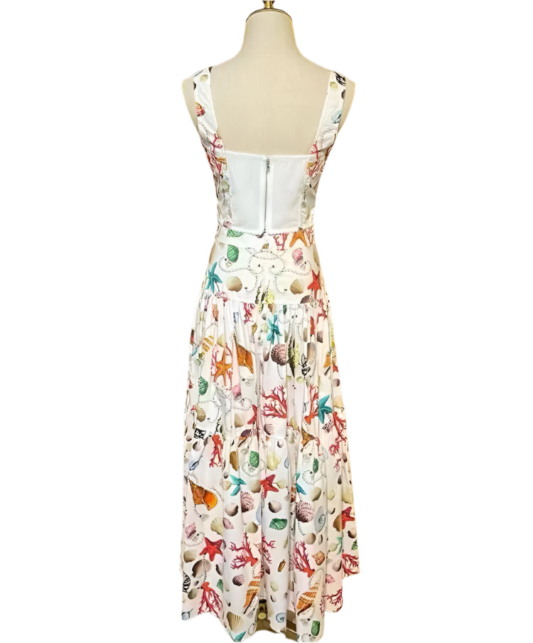 17 Handmade Italian Seashell print cotton top, dolce vita, Italian summer top - Dress By Vicky