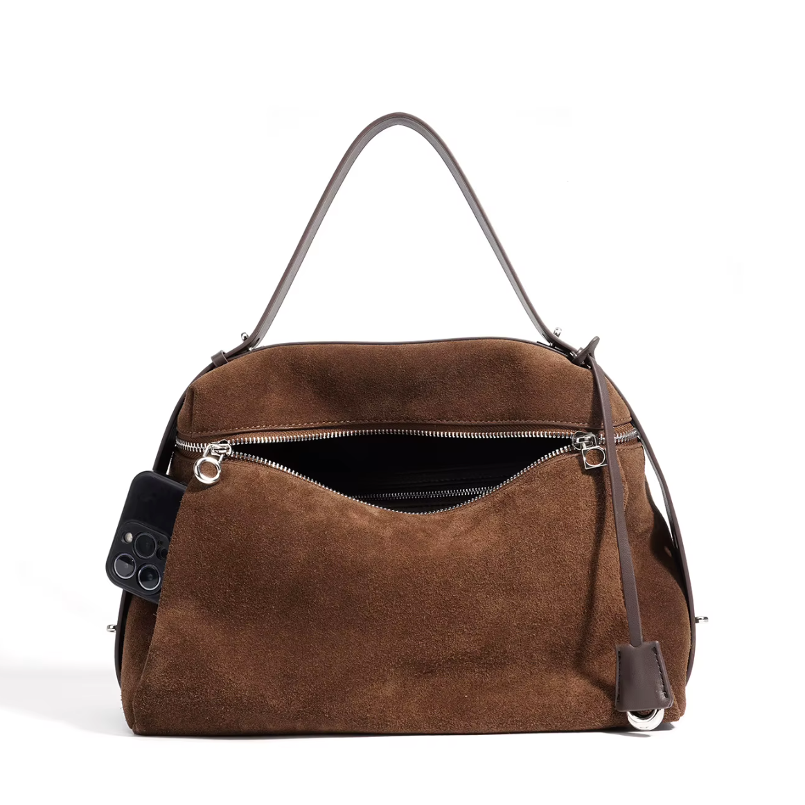 3-Way Suede Top Handle, Shoulder & Crossbody Bag
