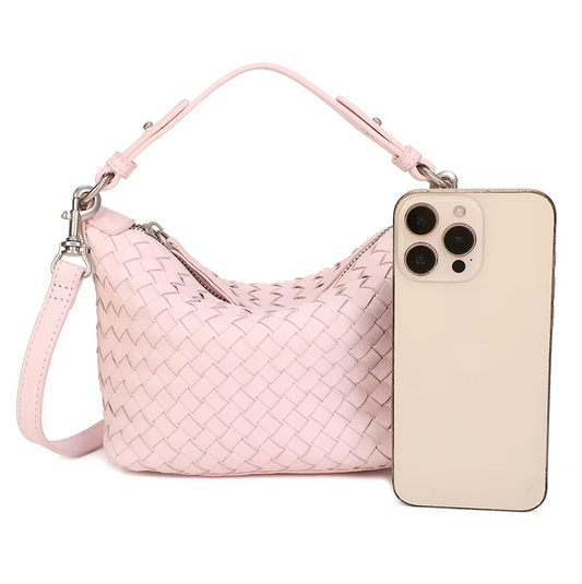 Woven Leather Mini Shoulder & Crossbody Bag