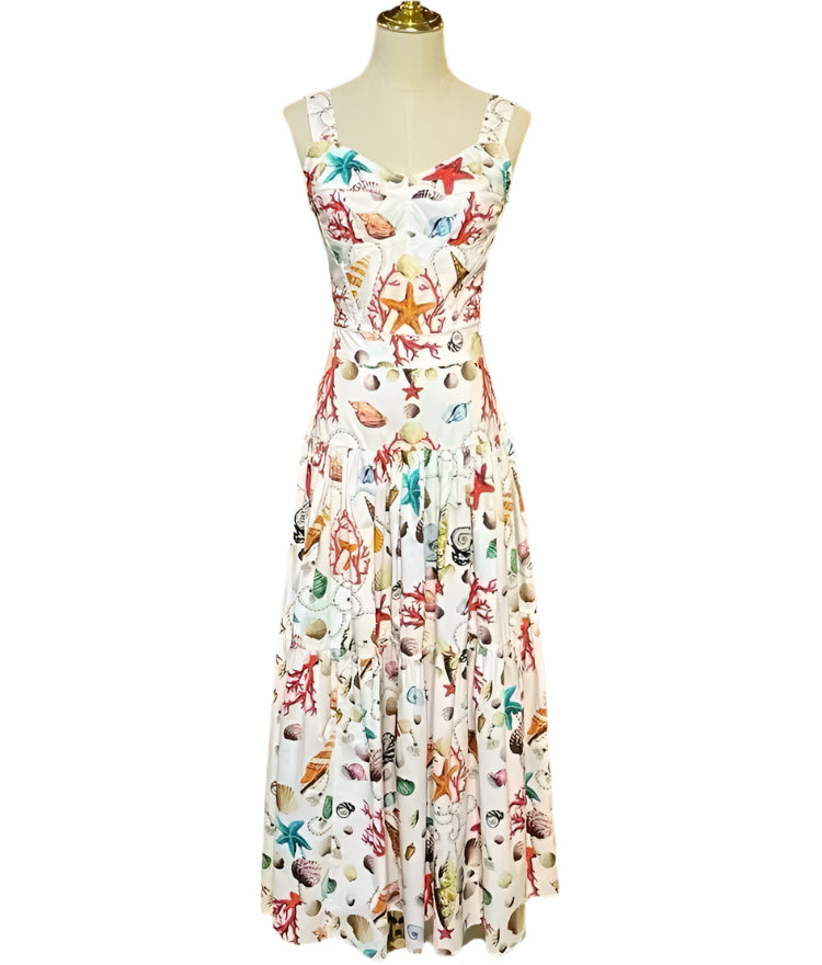 32 LATEST PRINT Handmade Italian Seashell print cotton skirt - Dress By Vicky