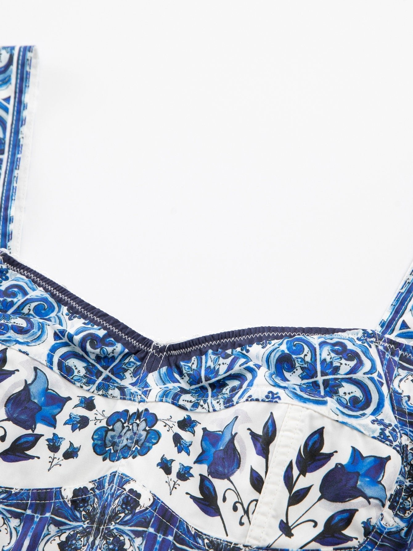 38 Handmade Italian designer Majolica print cotton top - Dress By Vicky