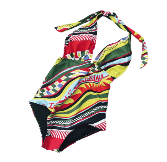 Caretto print one piece swimsuit - Dress By Vicky
