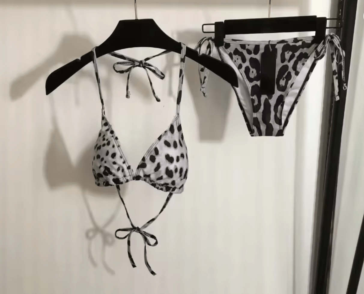 Grey leo print bikini - Dress By Vicky