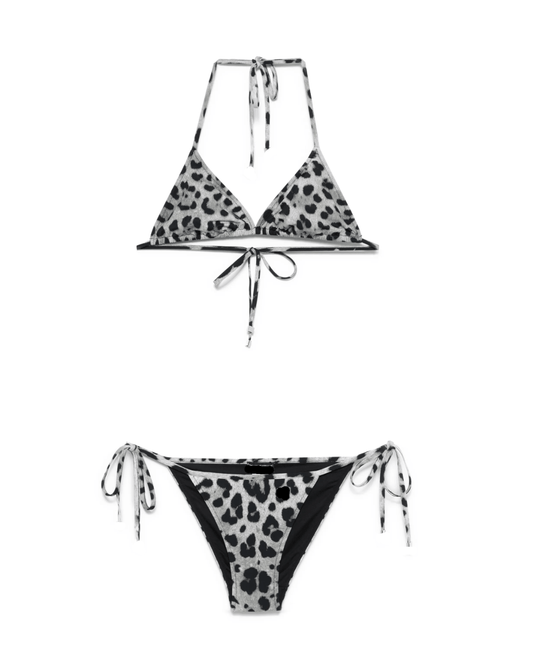 Grey leo print bikini - Dress By Vicky