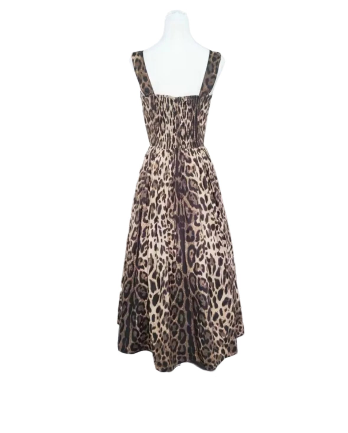 Italian designer Brown Leopard print push up 100% cotton dress - Dress By Vicky