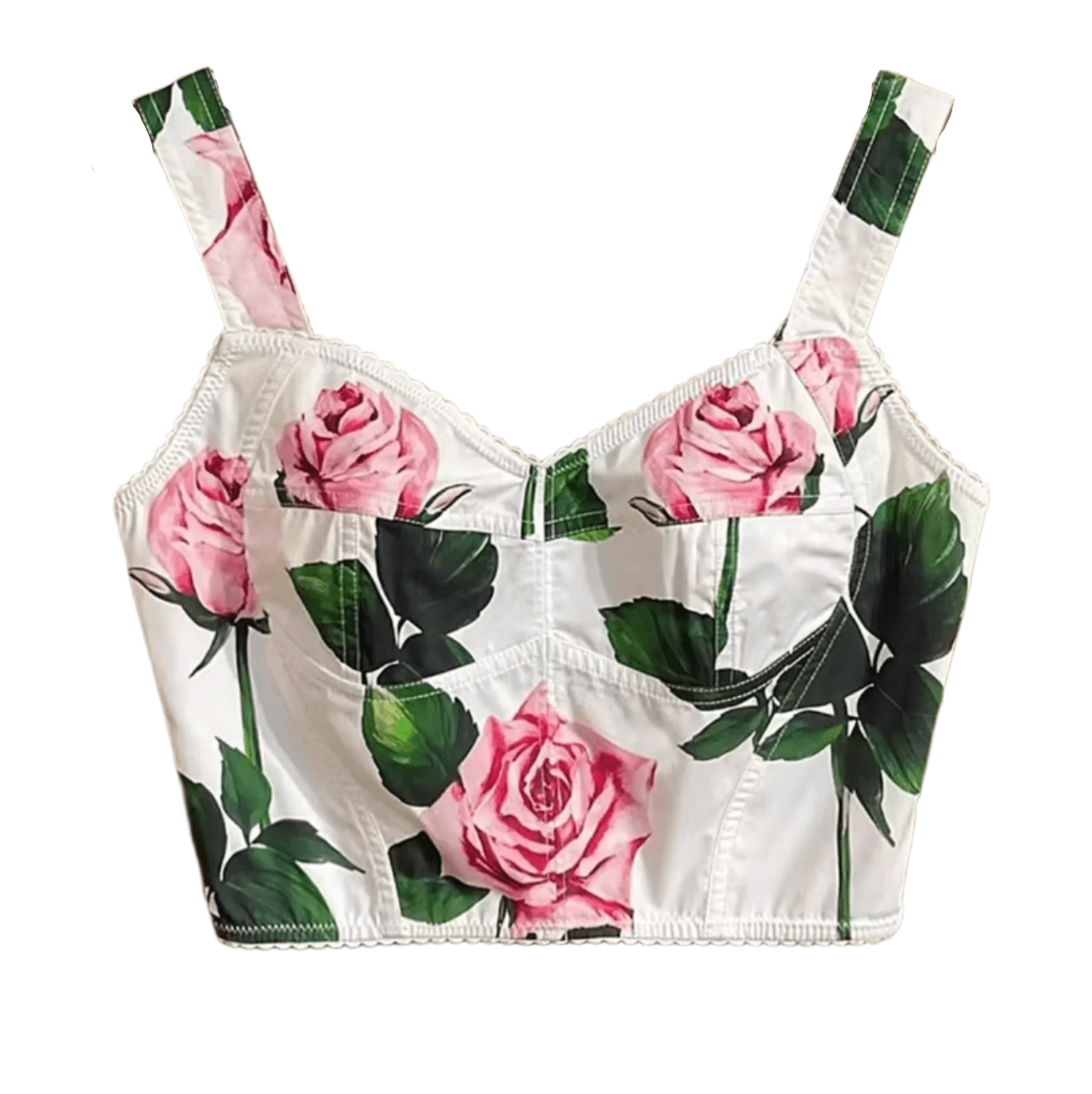 Italian Luxury Designer Timeless Roses print 100% cotton top - Dress By Vicky