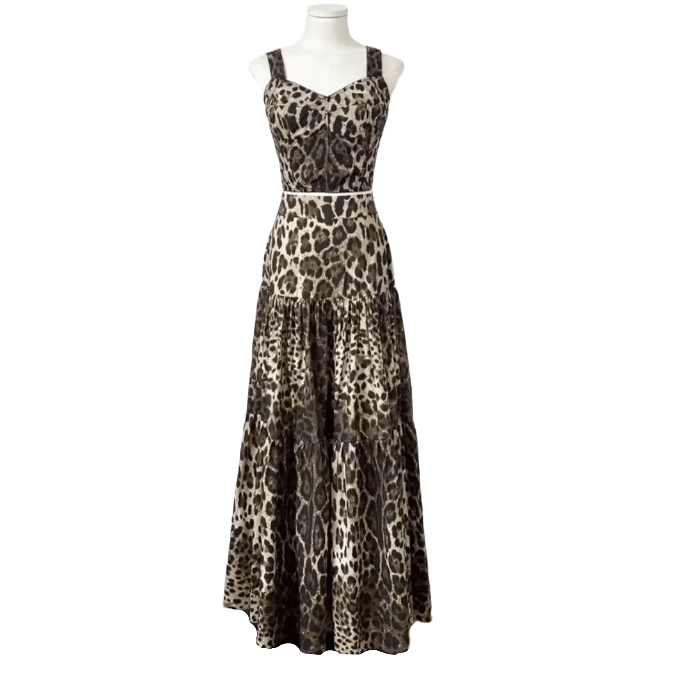 Italian Luxury Leo print 100% cotton 3 tier gathered skirt - Dress By Vicky