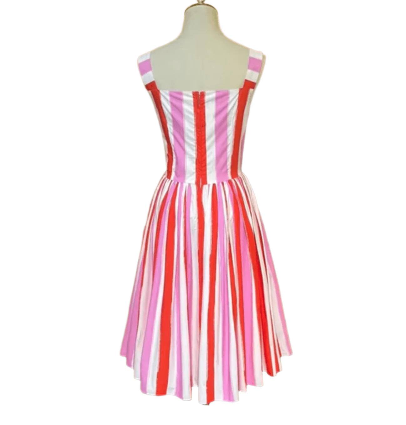 Italian Luxury Playful Stripes print 100% cotton dress - Dress By Vicky