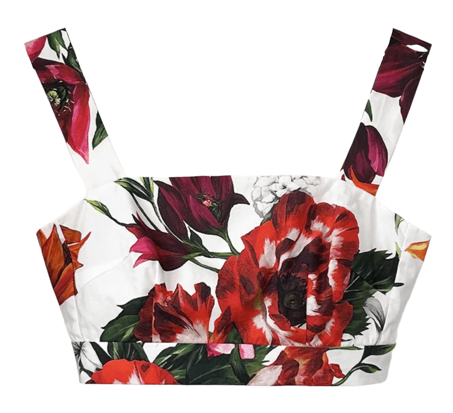 Italian Red Lilies print 100% cotton top - Dress By Vicky