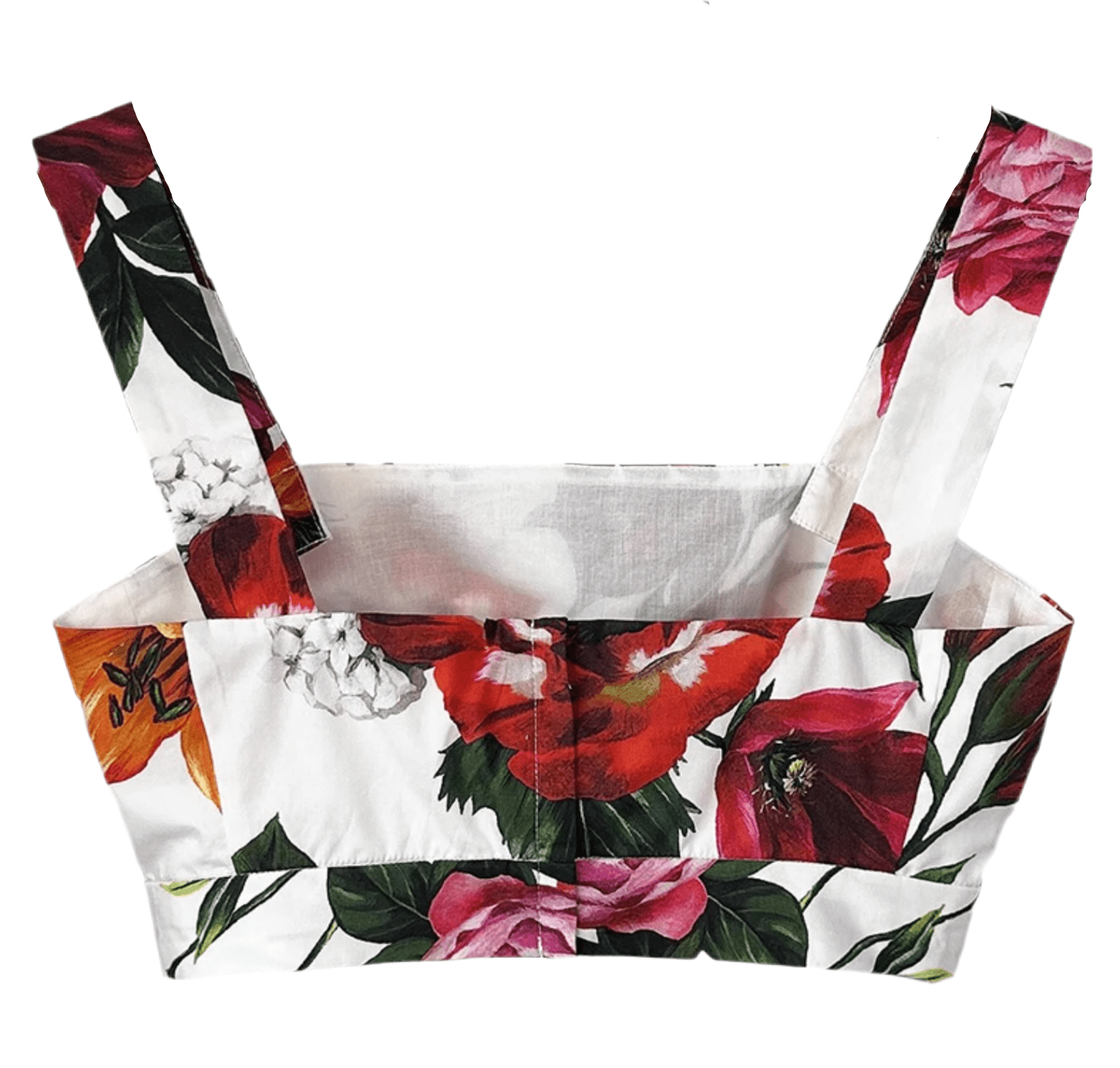 Italian Red Lilies print 100% cotton top - Dress By Vicky