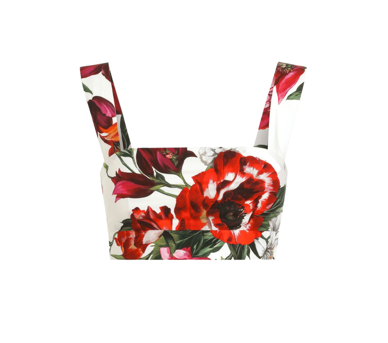 Italian Red Lilies print 100% cotton top - Dress By Vicky