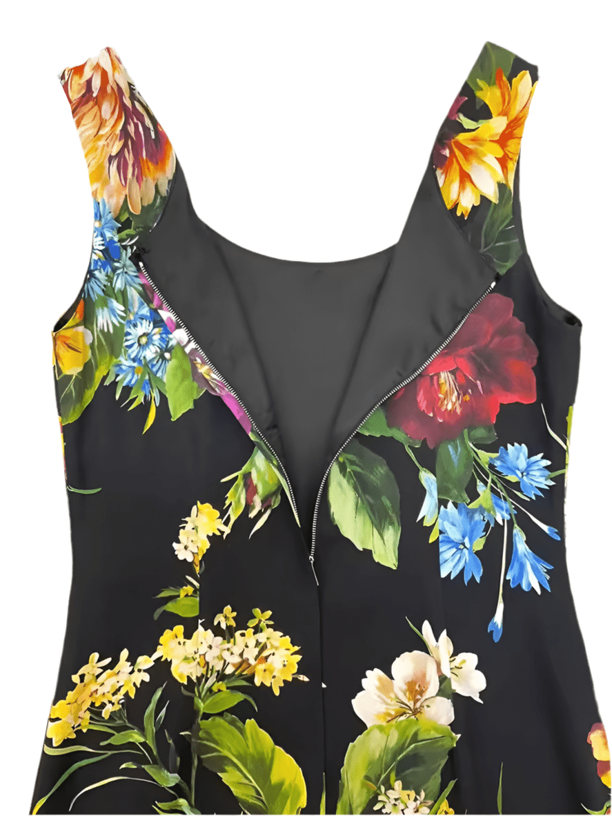 Luxury Crepe August Flowers pencil midi dress - Dress By Vicky