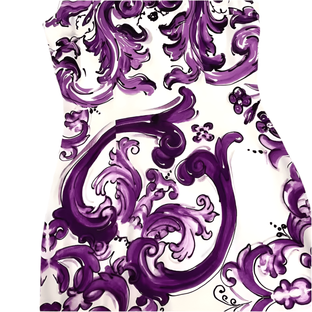 Luxury Crepe Purple Majolica pencil midi dress - Dress By Vicky