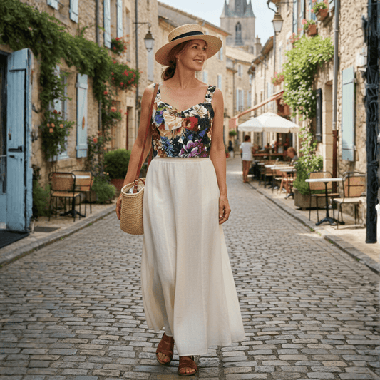 Summer floral print 100% cotton lingerie style top - Dress By Vicky