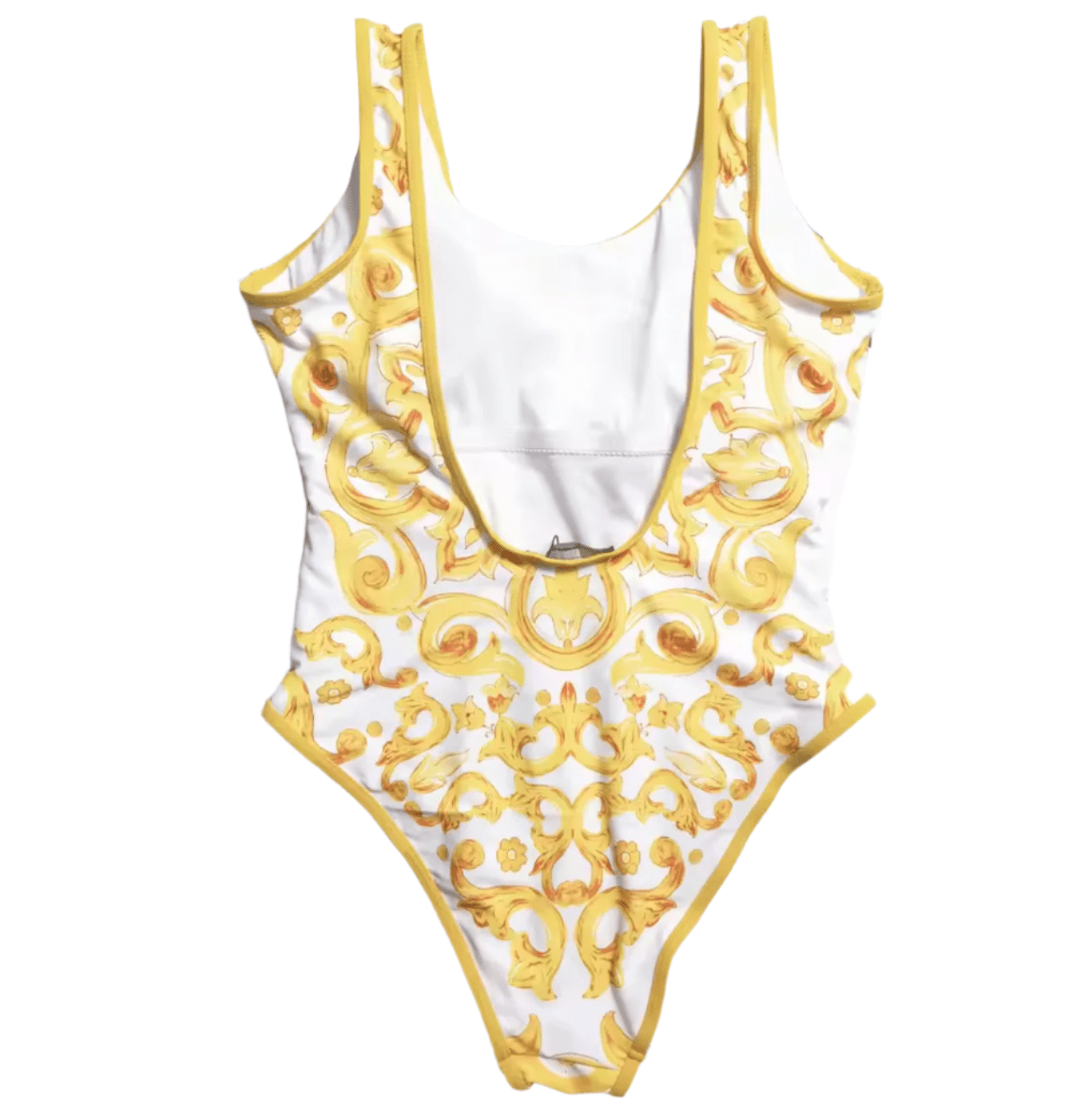Yellow Majolica print one piece swimsuit - Dress By Vicky