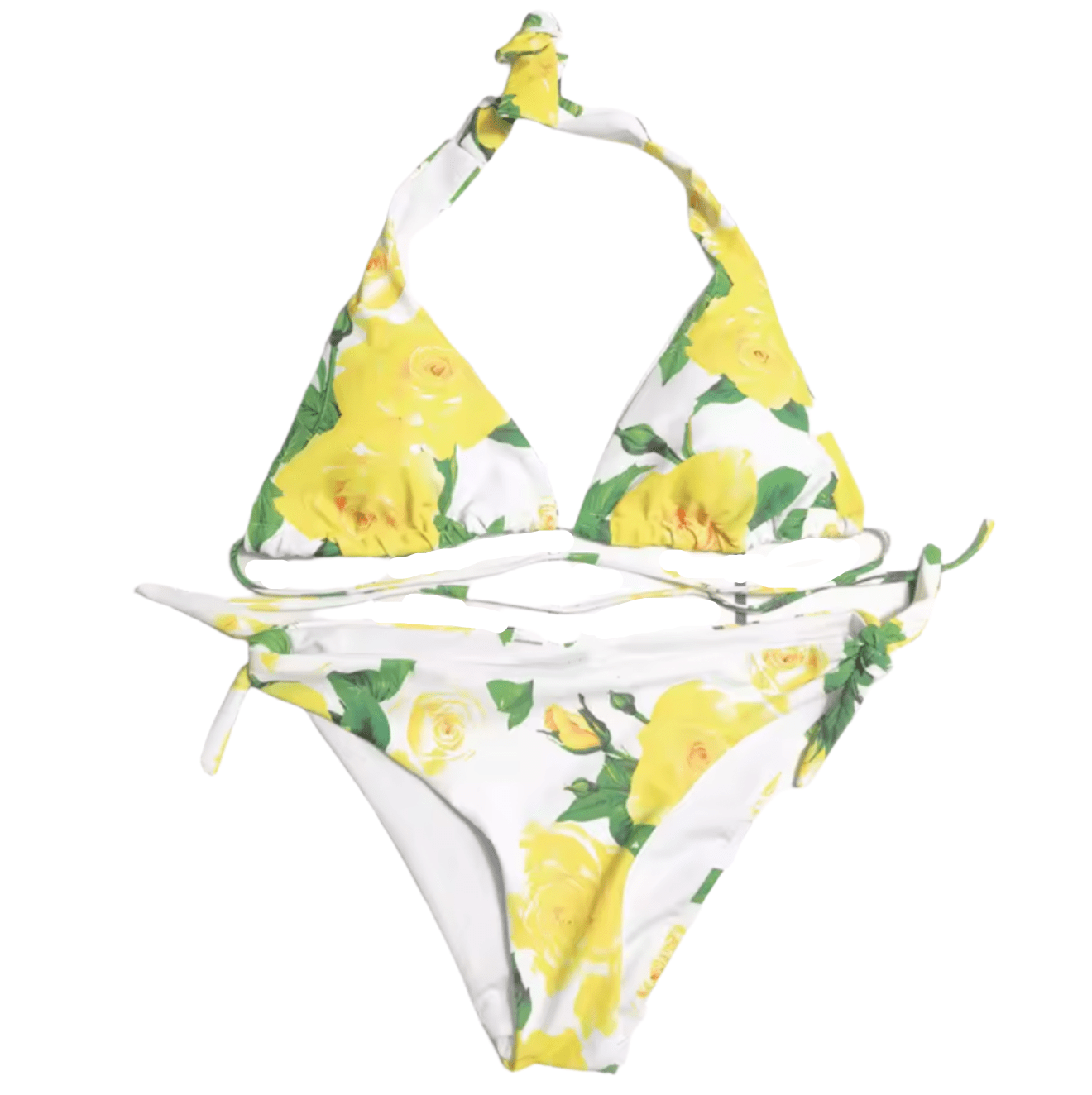 Yellow roses print bikini - Dress By Vicky