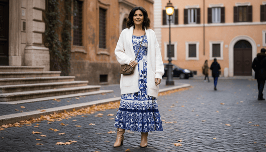Italian Winter Dressing: How to Wear Summer Prints in Cooler Weather - Dress By Vicky