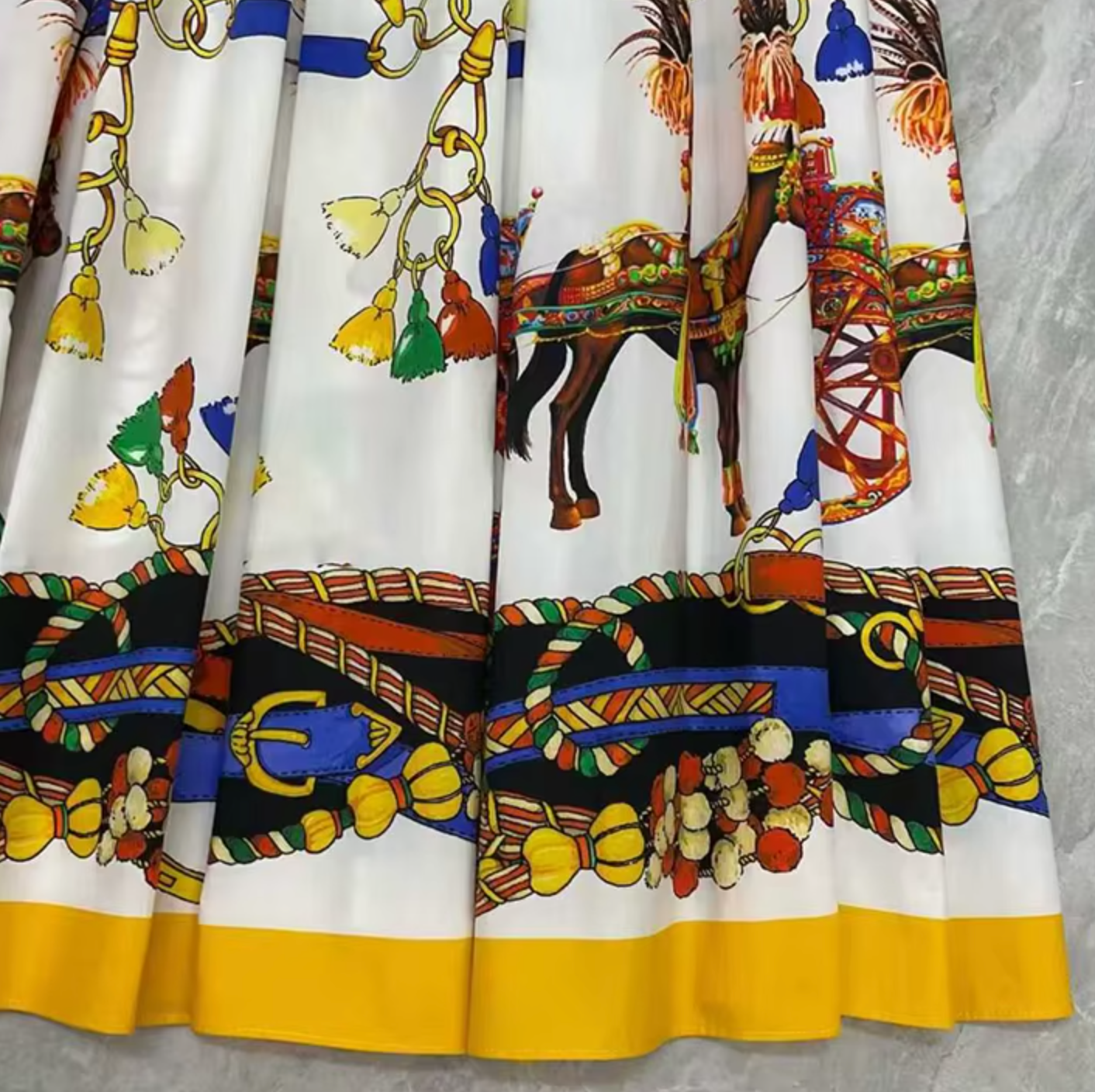 Sicilian Carnival Cotton Skirt