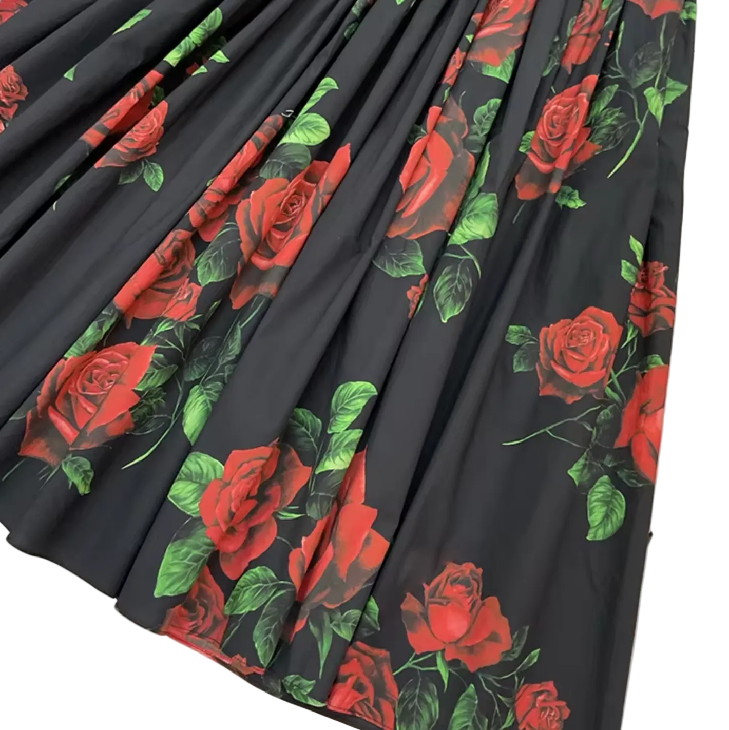 Red Roses Midi Bustier Dress