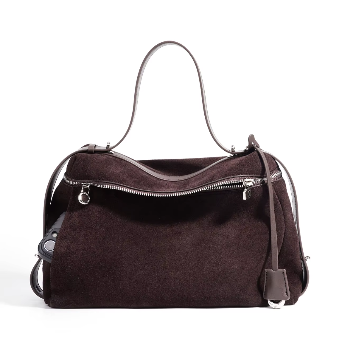 3-Way Suede Top Handle, Shoulder & Crossbody Bag