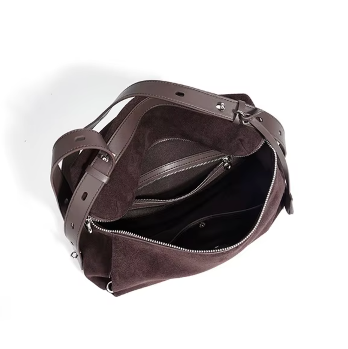 3-Way Suede Top Handle, Shoulder & Crossbody Bag
