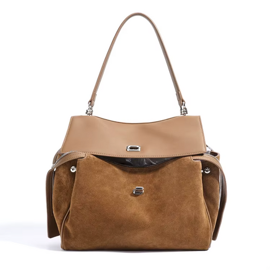 Leather & Suede Shoulder & Crossbody Bag
