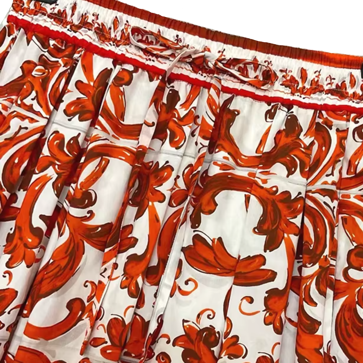 Orange Majolica Midi Skirt That Feels Effortless for Summer Travel