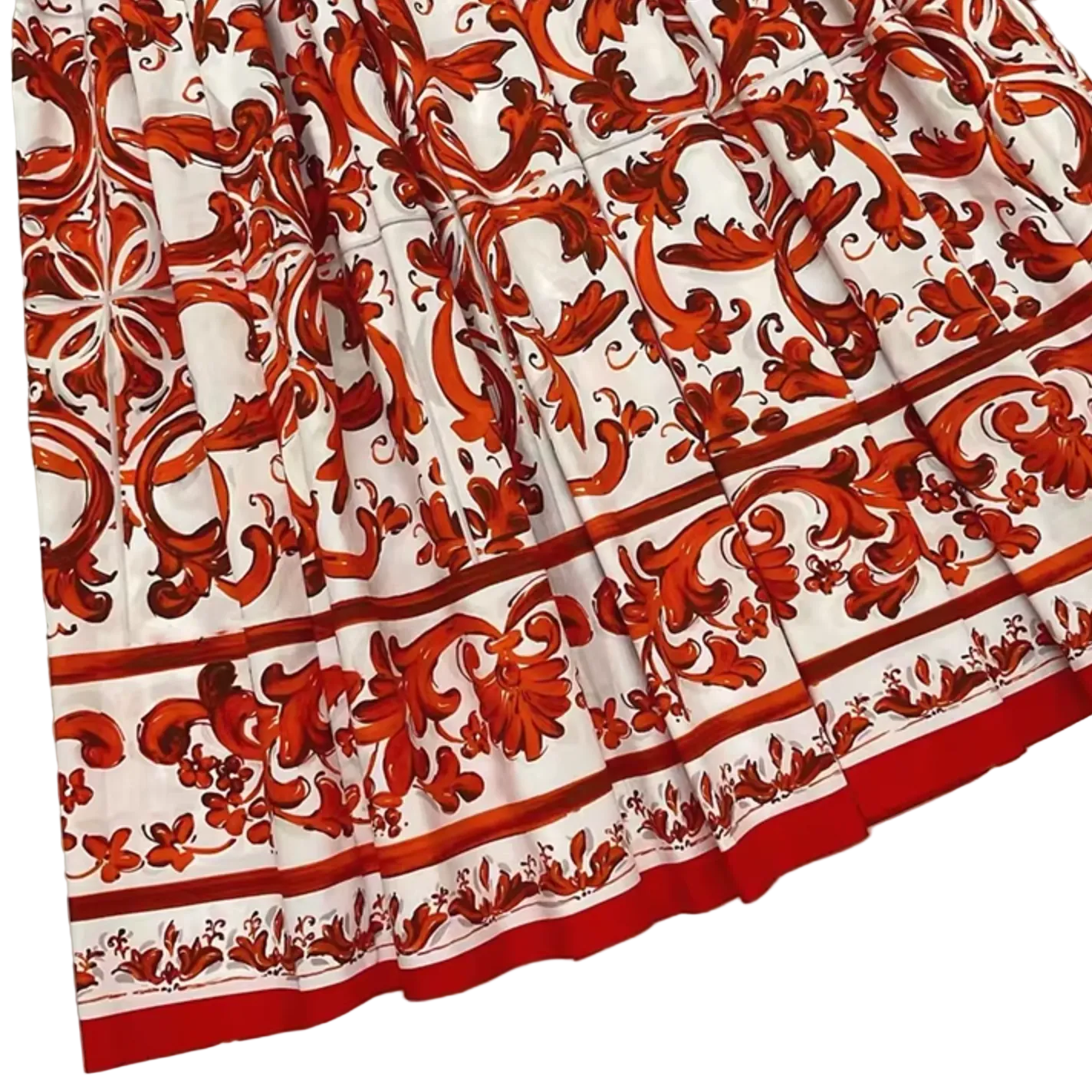 Orange Majolica Midi Skirt That Feels Effortless for Summer Travel