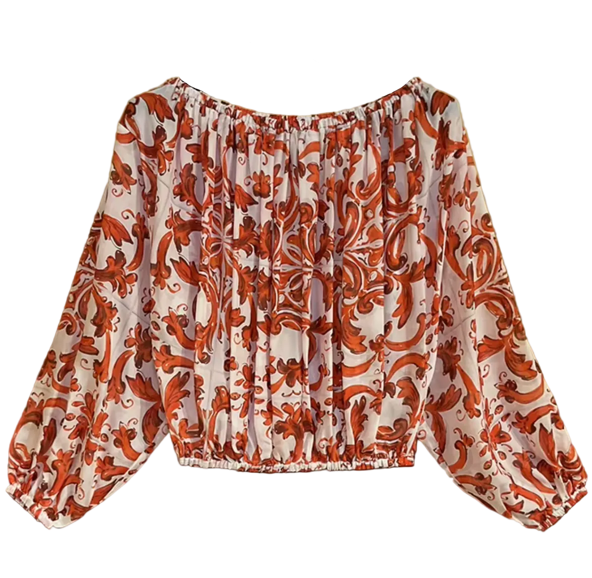 Silk Off-Shoulder Top for Summer Holidays and Evenings