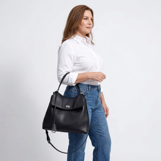 3-Way Convertible Leather Handbag