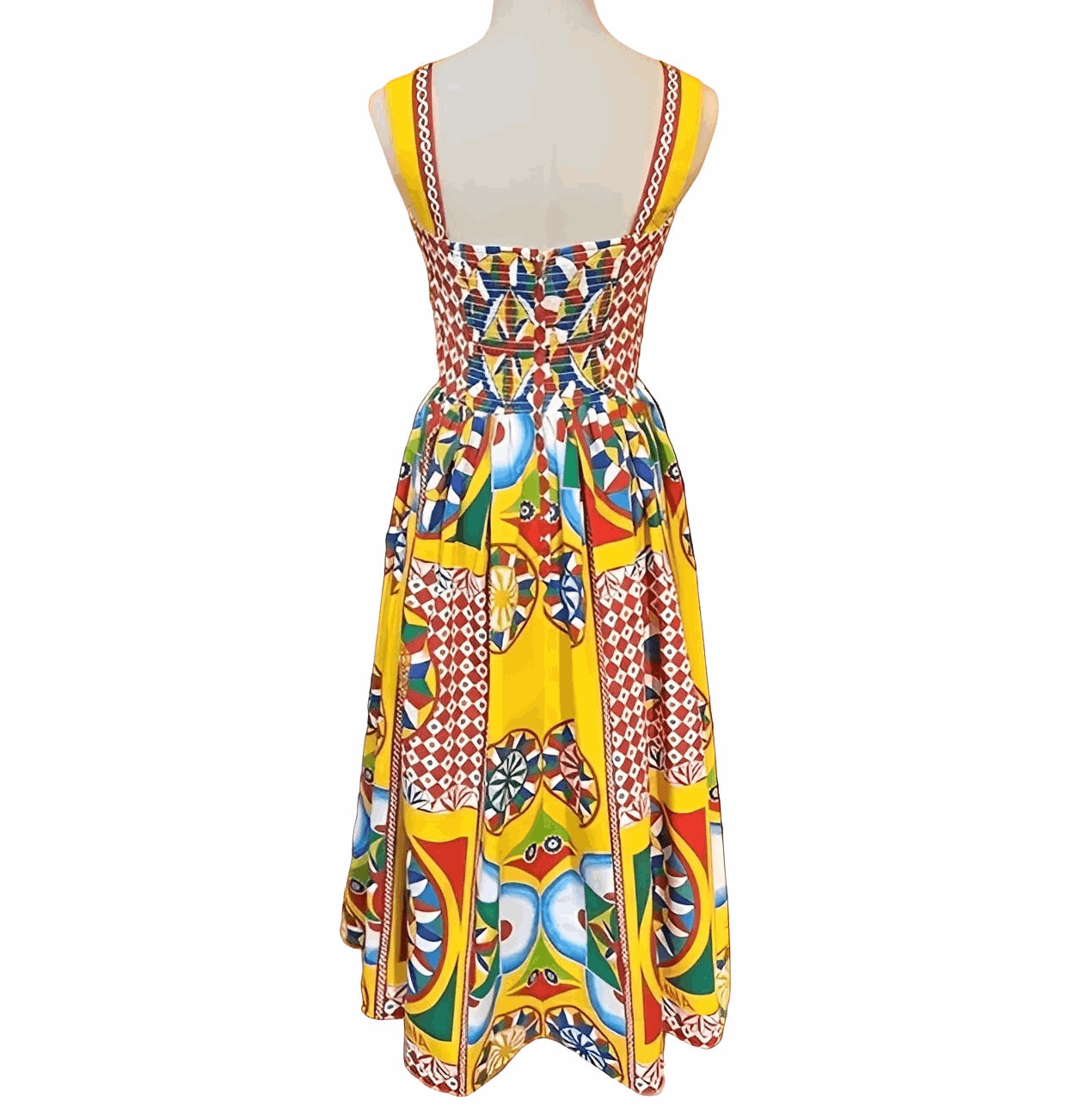 Carnival Caretto print push up 100% cotton dress - Dress By Vicky