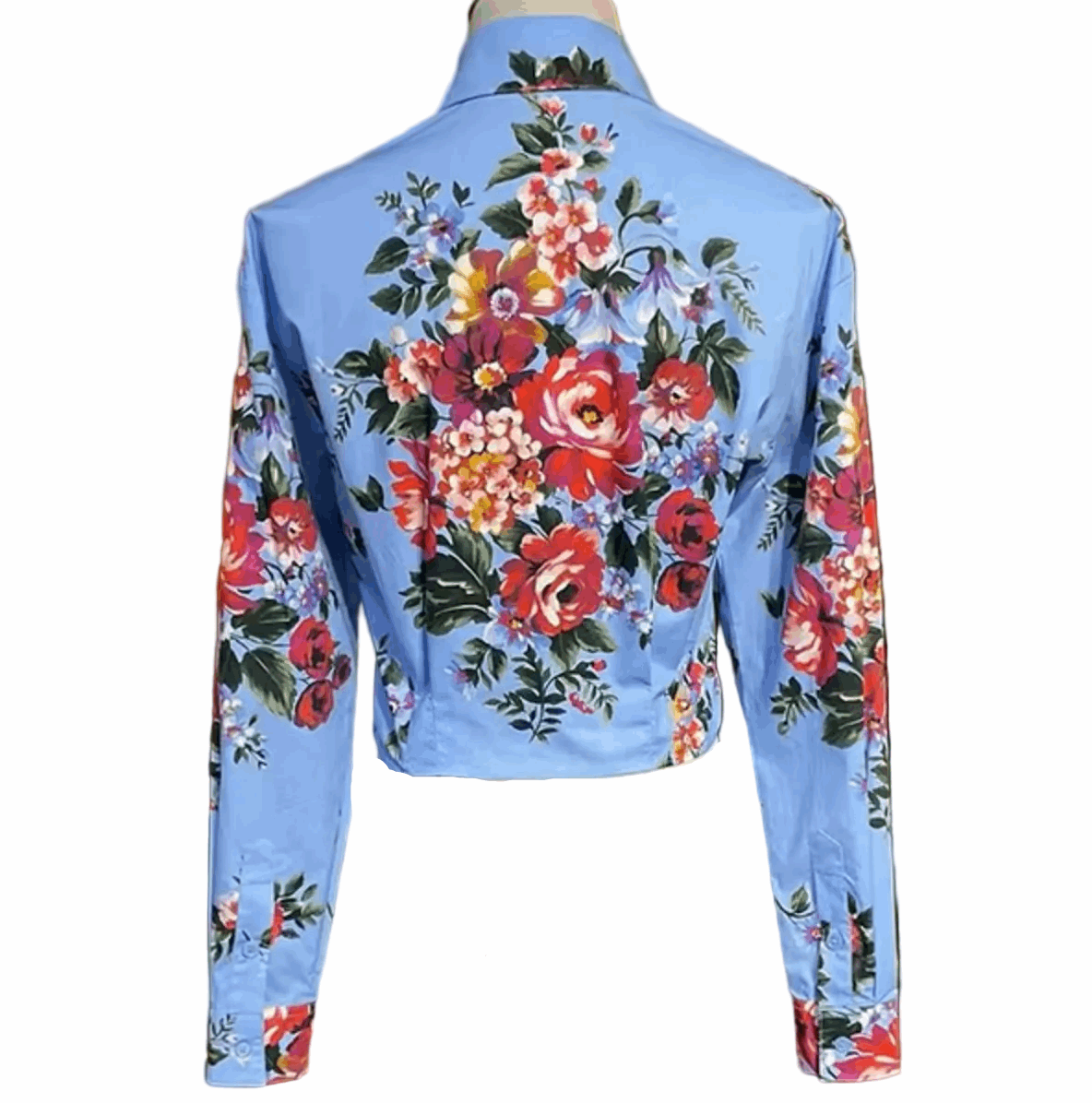 Floralia Italiana — Blue Cotton Blouse - Dress By Vicky