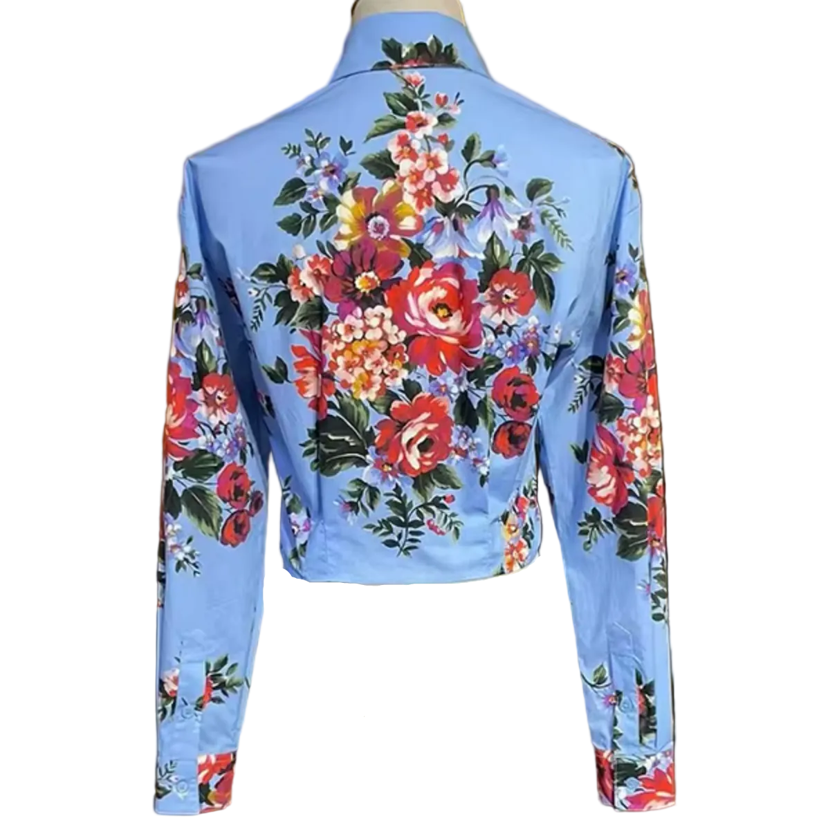 Floralia Italiana — Blue Cotton Blouse - Dress By Vicky