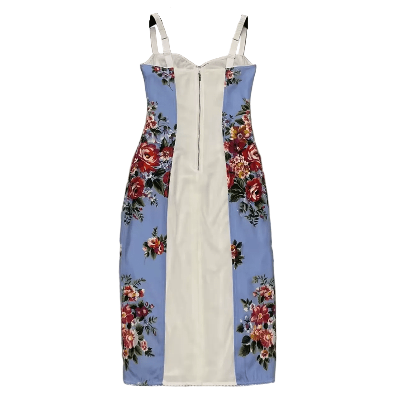 Floralia Italiana Pure Silk Lingerie - Style Blue Midi Dress - Dress By Vicky