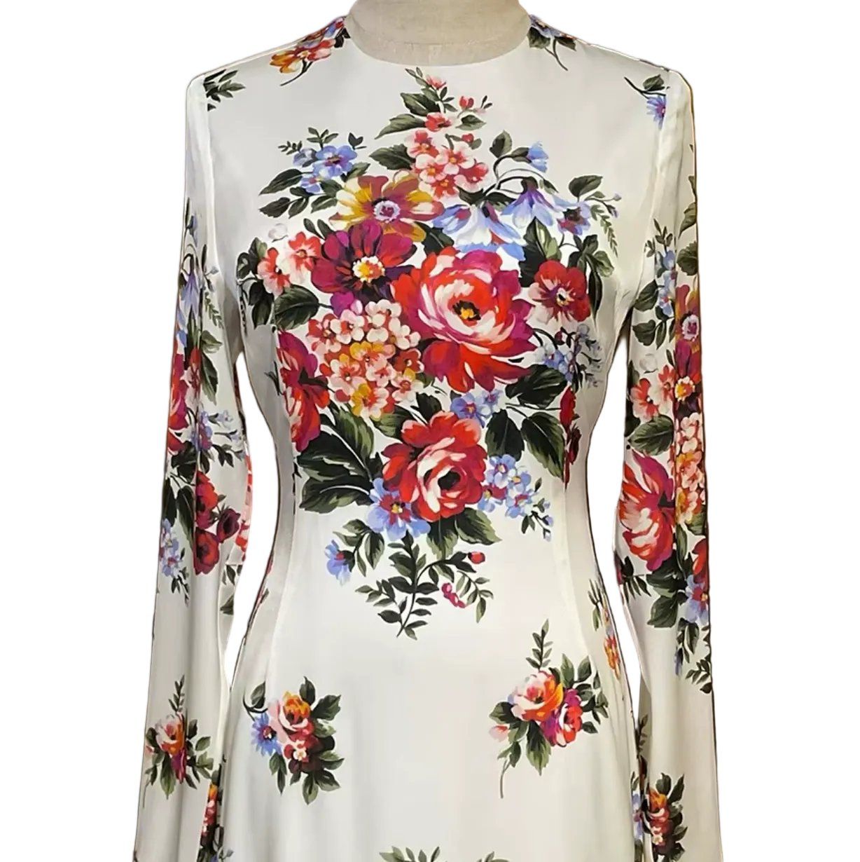 Floralia Italiana Pure Silk Midi Dress - Dress By Vicky