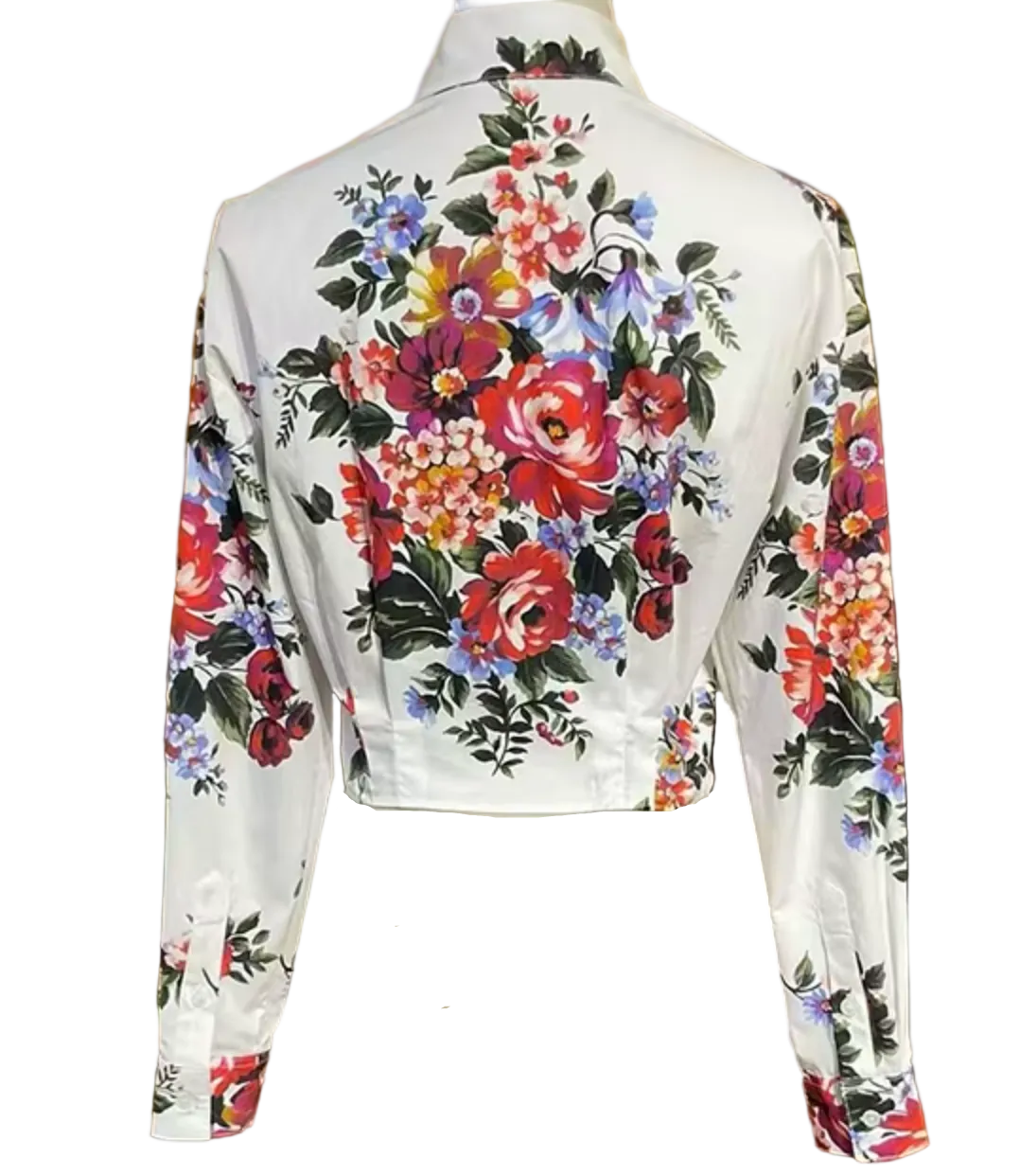 Floralia Italiana White Cotton Blouse - Dress By Vicky