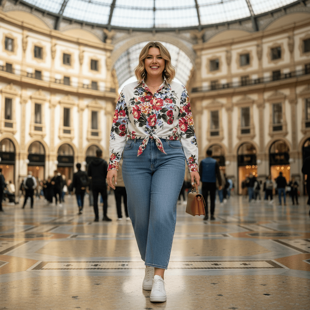 Floralia Italiana White Cotton Blouse - Dress By Vicky