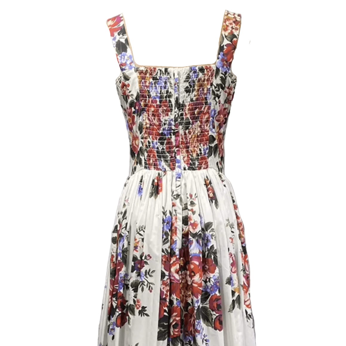 Floralia Italiana White Cotton Maxi Dress - Dress By Vicky