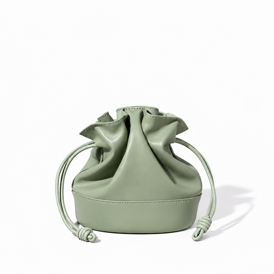 Mini Leather Bucket Crossbody Bag
