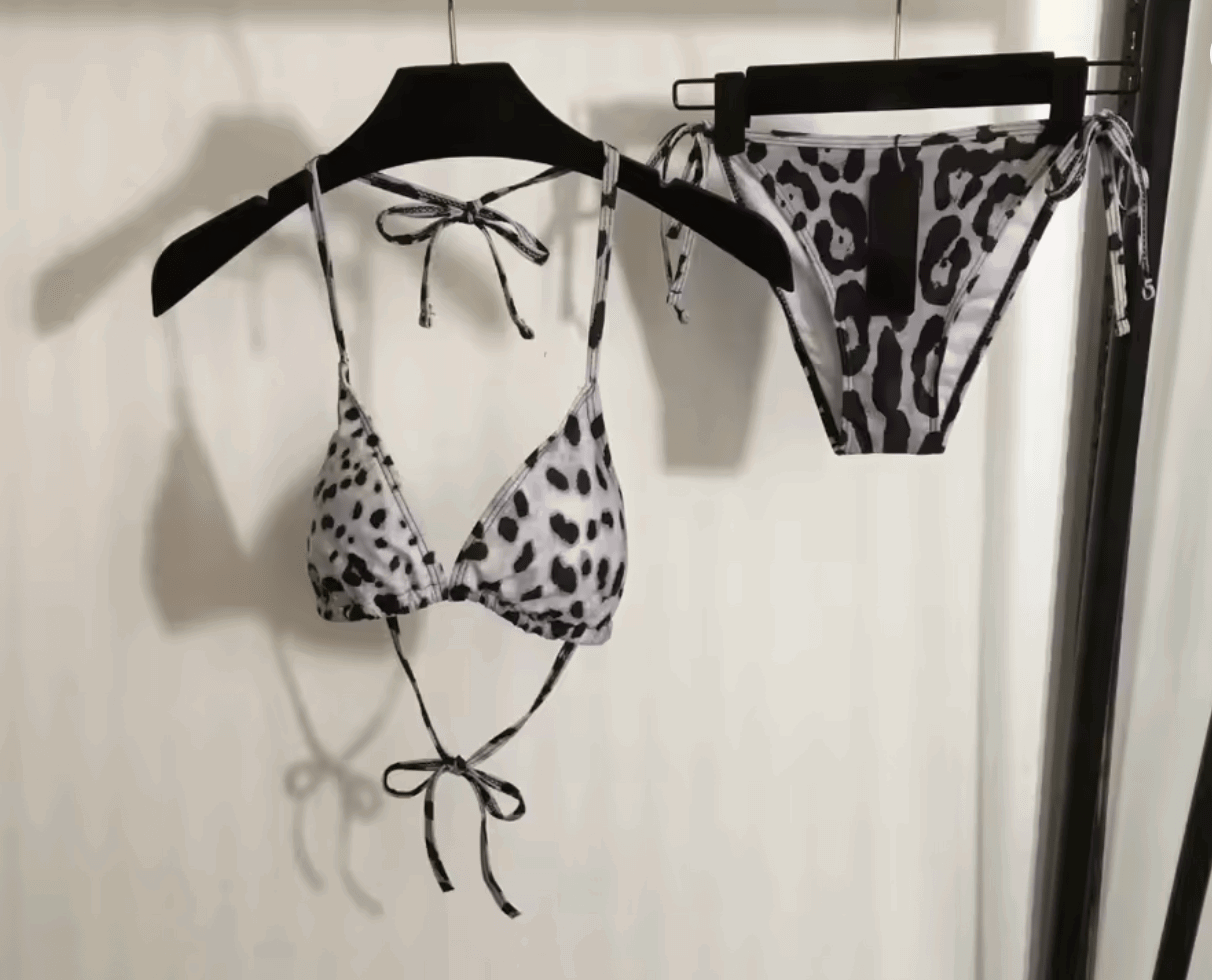 Grey leo print bikini - Dress By Vicky