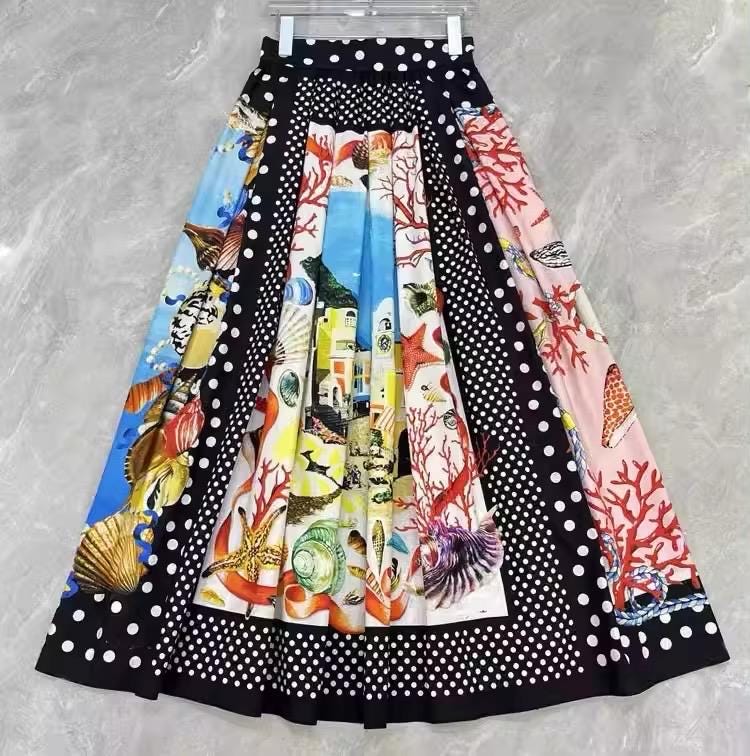 105 LATEST PRINT Handmade Italian Capri print cotton skirt