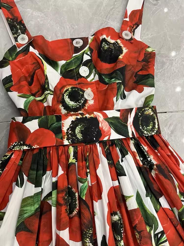 39 SUMMER 2024 Handmade Italian designer Yellow Roses print sleeveless cotton dress, Sicily dress, Tiles Porcelain print dress