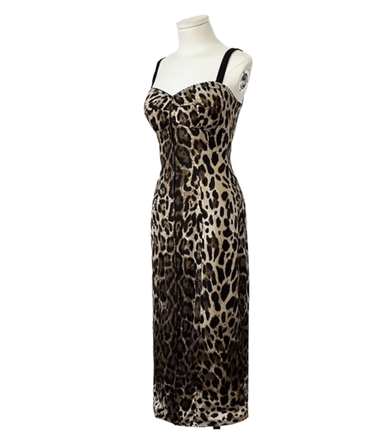 Silk Leopard Midi Lingerie Style Dress XXL / EU42 / US12 Silk Leopard Midi Lingerie Style Dress XXL / EU42 / US12