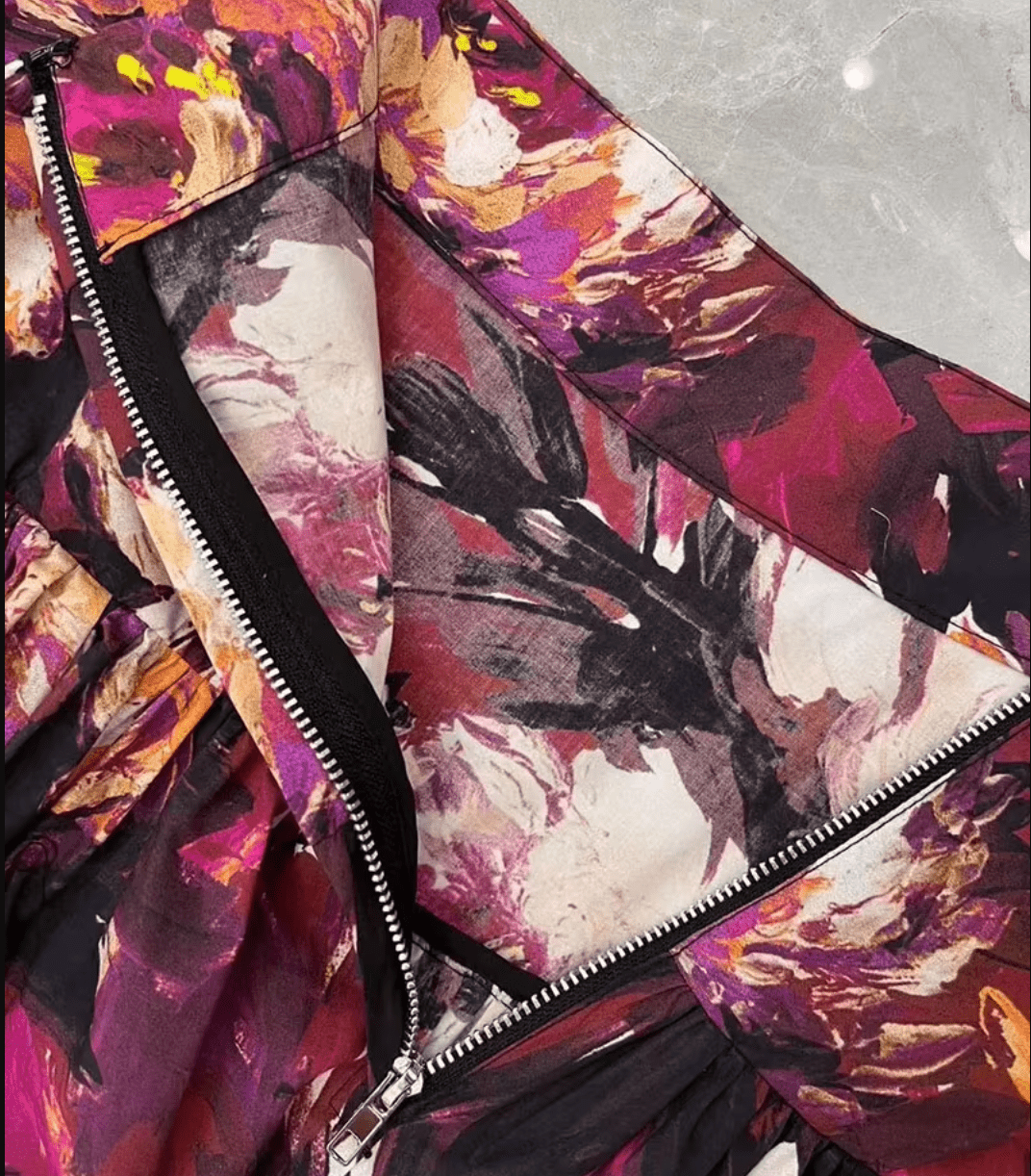 Maroon Floral Cotton Maxi Skirt - Dress By Vicky