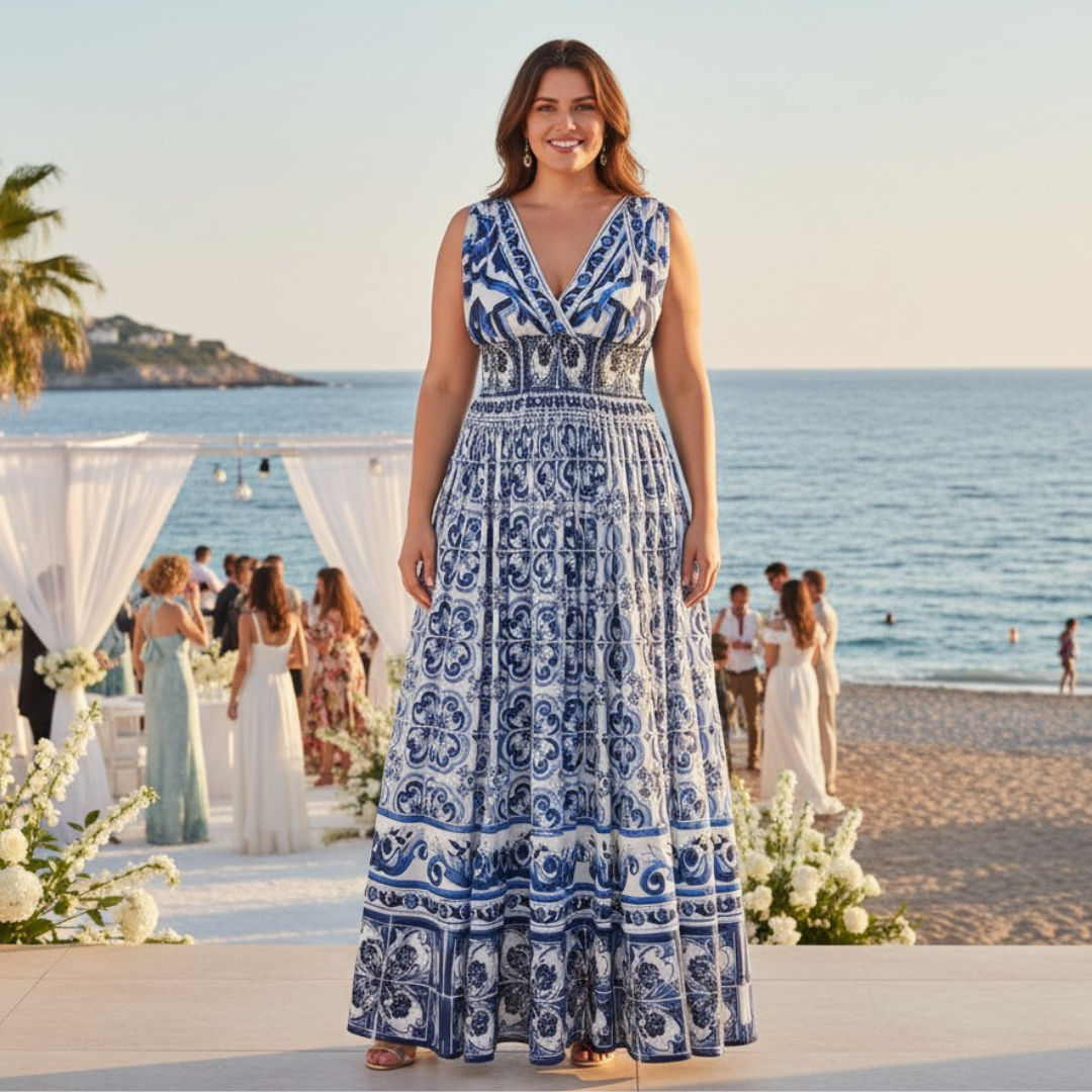 Graceful Design with Italian Majolica Flair – Dress By Vicky