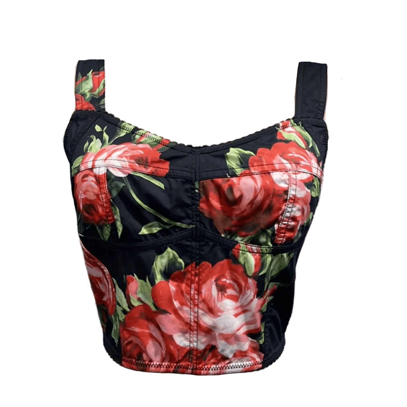 Midnight Roses Cotton Bustier Top - Dress By Vicky