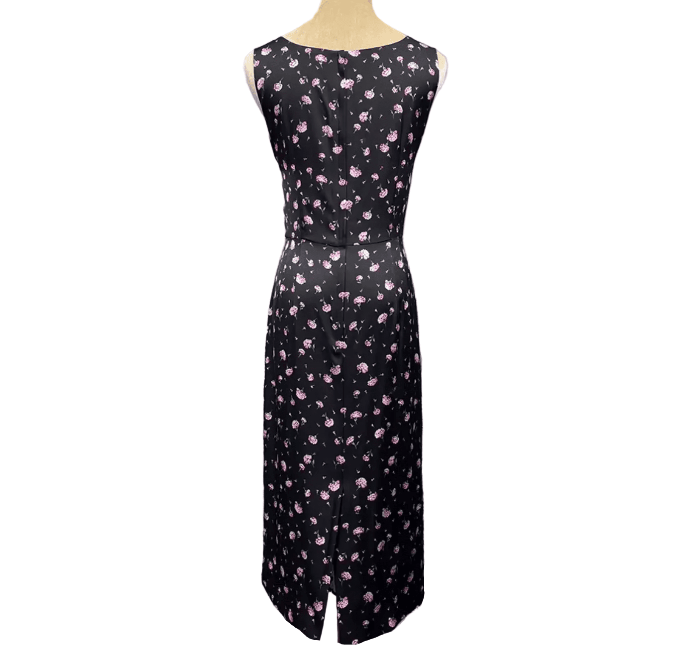 Pink Carnations Floral Silk Midi Dress - Dress By Vicky