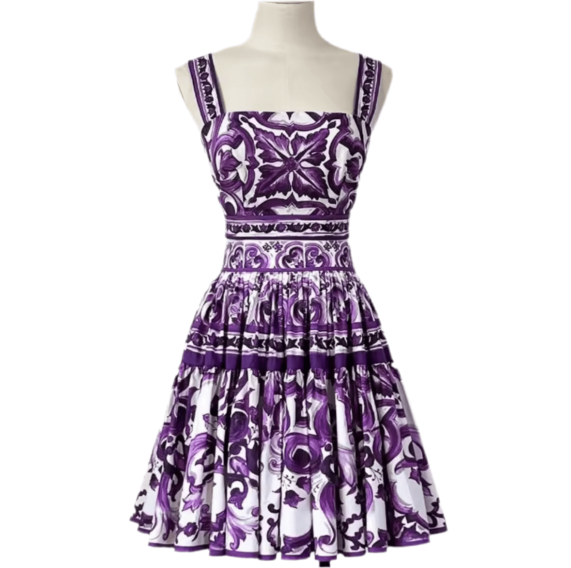 Purple Majolica porcelain print 100% cotton top - Dress By Vicky