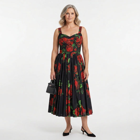Leopard-Baumwoll-Maxikleid mit Bustier